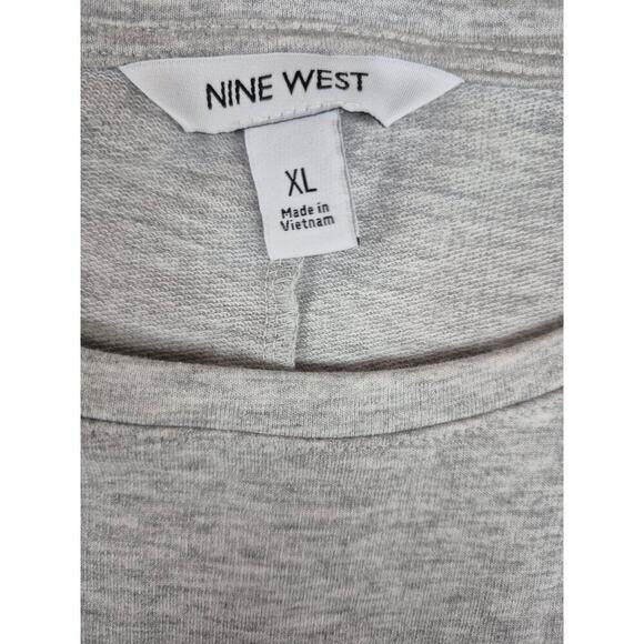 NWT Nine West Heathered Gray Cotton/Poly Casual Dress Sz XL - Picture 4 of 6